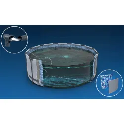 Durable frame pool made of weather-resistant material for outdoor use