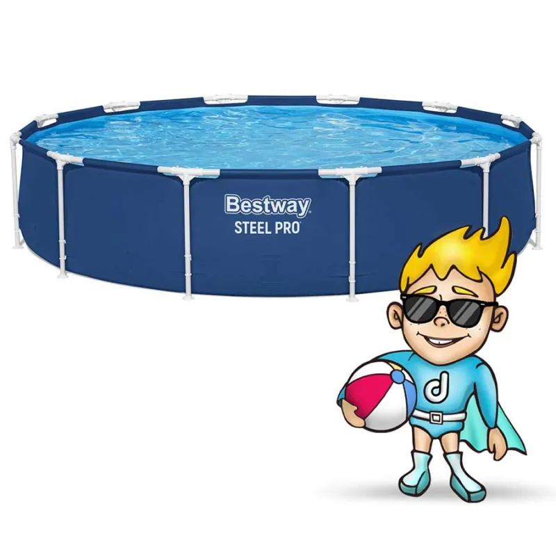 Blue 15-in-1 Frame Pool 366 x 76 cm, great for outdoor use