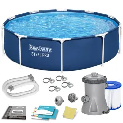 8-in-1 garden frame pool 305 x 76 cm, durable structure, frame pool