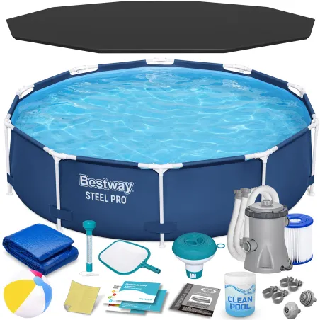 16-in-1 garden frame pool 305 x 76 cm, durable structure for outdoor fun