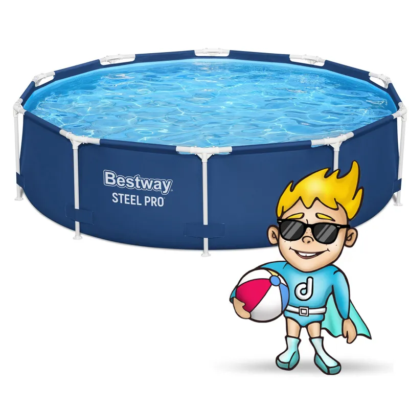 Blue frame pool 305 x 76 cm, perfect for summer outdoor activities
