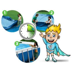 Easy to assemble frame pool 305 x 76 cm, perfect for seasonal use