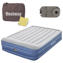 Bestway 67630 Inflatable Airbed 203x152x46 cm with Built-in Electric Pump