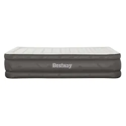 Inflatable airbed with soft surface for a comfortable sleep