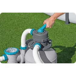 Pool pump 8327 l/h with 25kg sand for pool cleaning