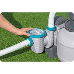 Pool pump 8327 l/h with 25kg sand for outdoor use
