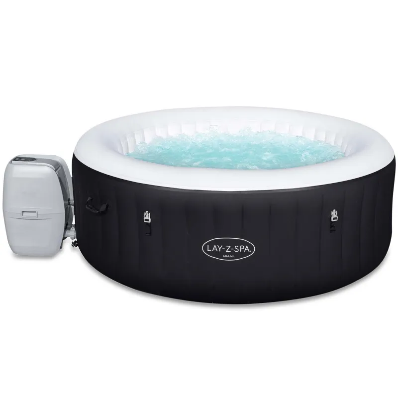 Stylish Inflatable Hot Tub Lay-Z Miami for four, perfect for outdoor relaxation