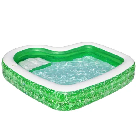 Green inflatable pool 231 x 231 x 51 cm Bestway 54336, perfect for summer fun