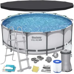 12-in-1 garden frame pool 427 x 122 cm made of durable material