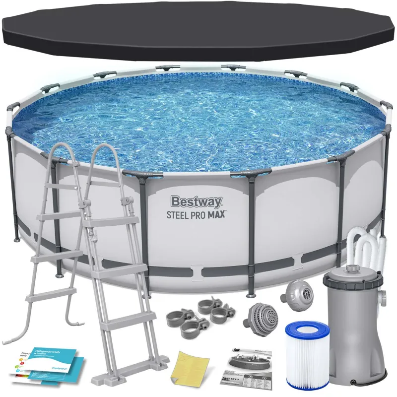 12-in-1 garden frame pool 427 x 122 cm made of durable material