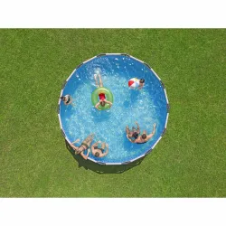 Stylish 12-in-1 garden frame pool 427 x 122 cm