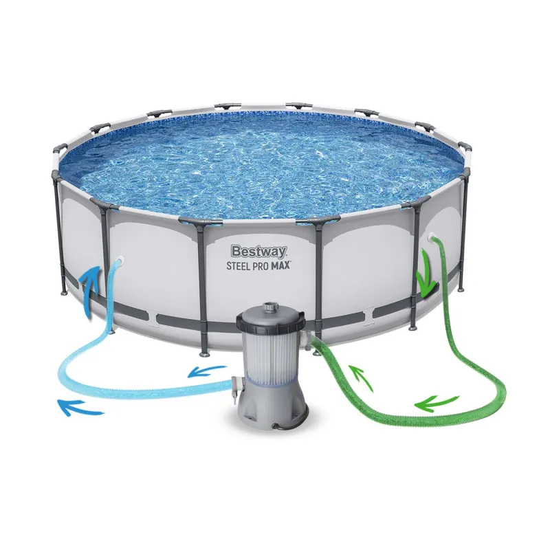 Relaxing garden frame pool 427 x 122 cm for leisure