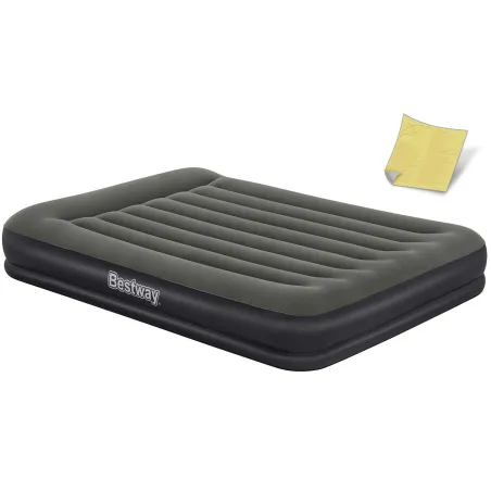 Double inflatable airbed 203x152x36 cm with built-in pump for two people