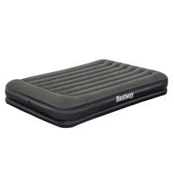 Blue inflatable airbed, perfect for outdoor use or travel