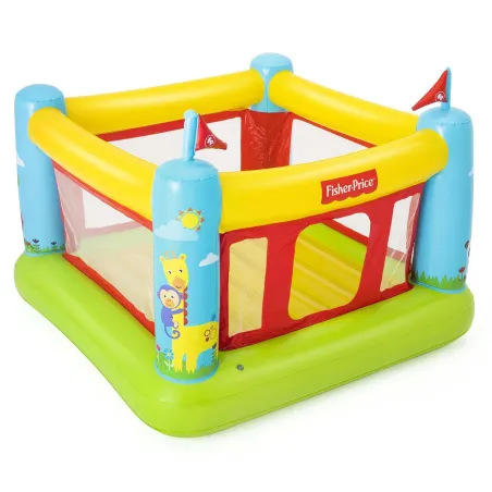 Inflatable trampoline Fisher-Price, vibrant design, kids' play equipment