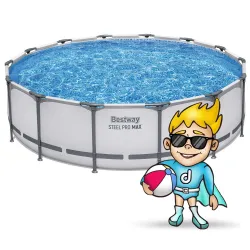 Stylish 427 x 107 cm garden pool, perfect for summer enjoyment
