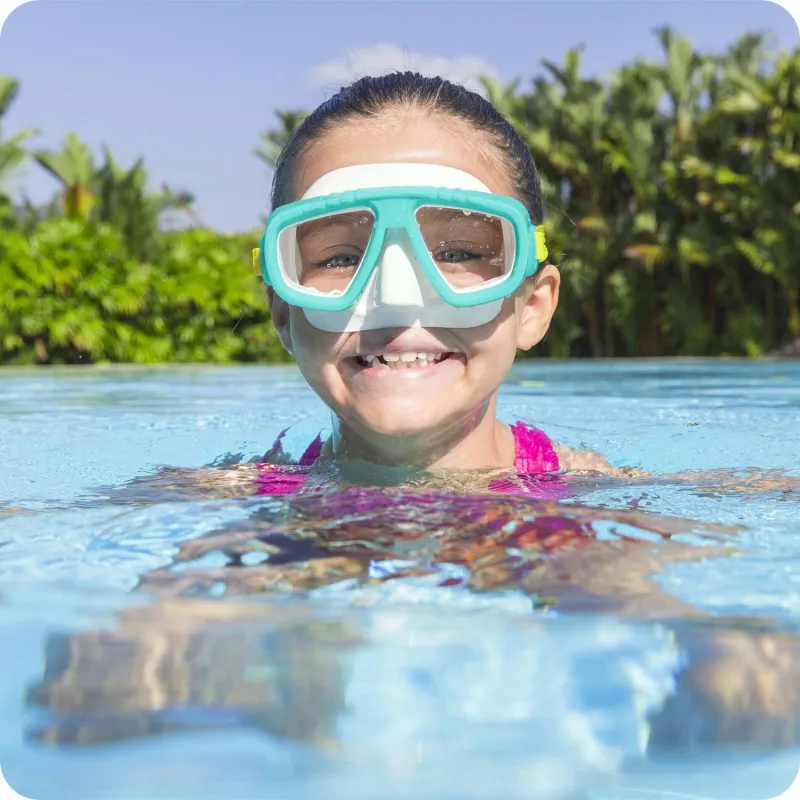 Stylish turquoise swimming mask Bestway 22011 for kids and adults