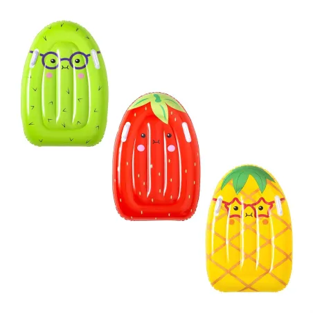 Inflatable swimming board in strawberry shape, perfect for water fun
