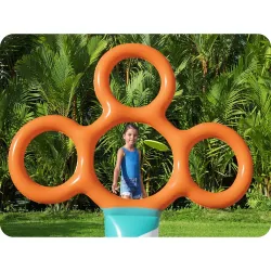 Bestway Frisbee Stand with Hoops for Kids, made from durable materials for outdoor fun