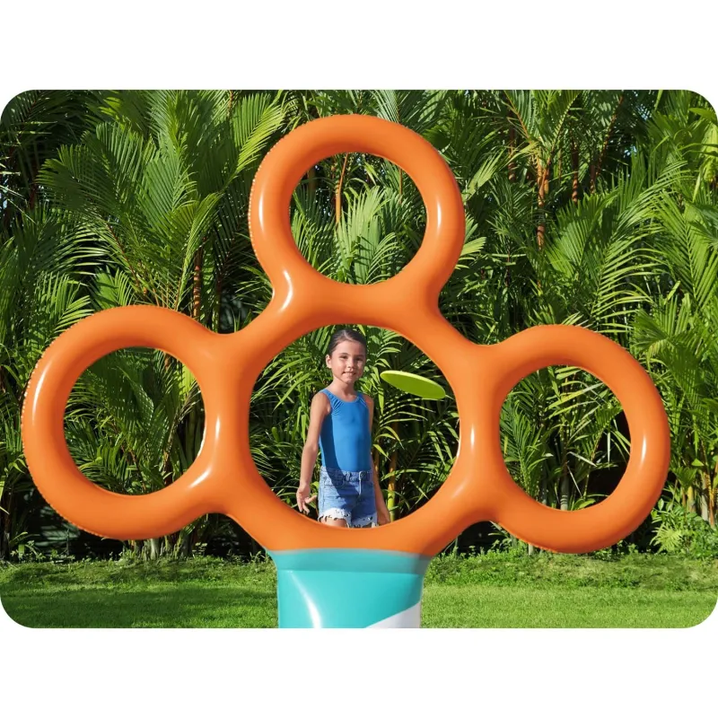 Bestway Frisbee Stand with Hoops for Kids, made from durable materials for outdoor fun