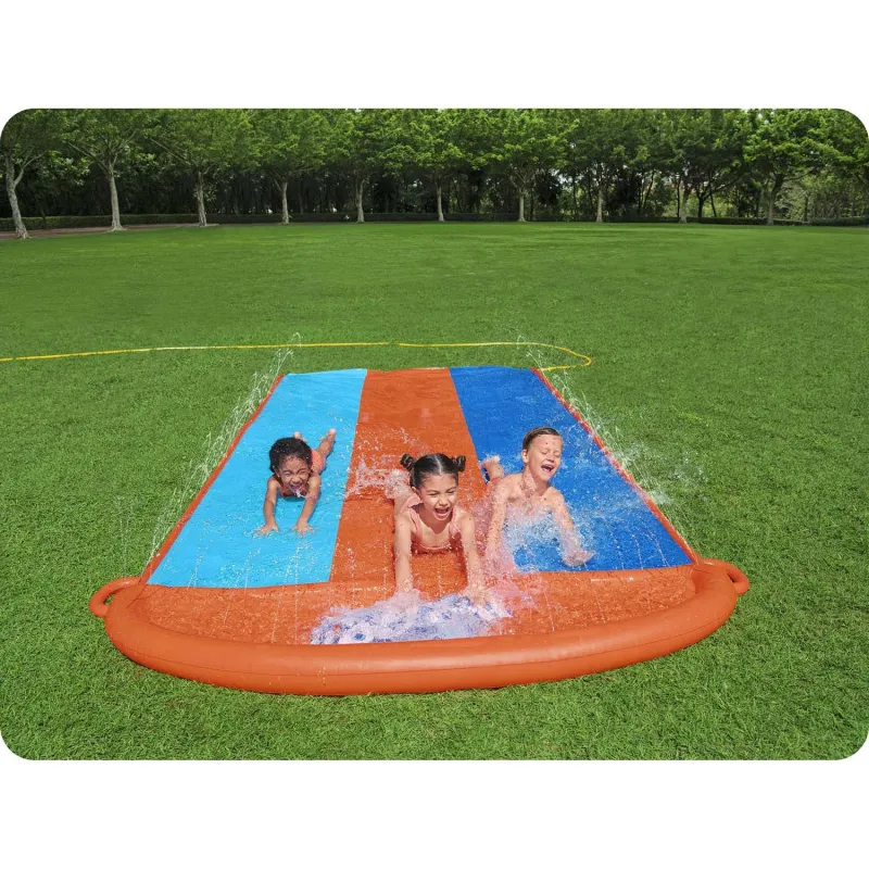 Colorful 488cm water slide for kids in the garden