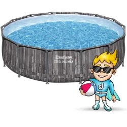 Large 427 x 107 cm frame pool for summer fun in the garden