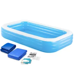 Inflatable pool 305 x 183 x 56 cm 3-in-1, made from durable PVC material