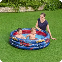 Spiderman inflatable pool 122 x 30 cm, made from durable material