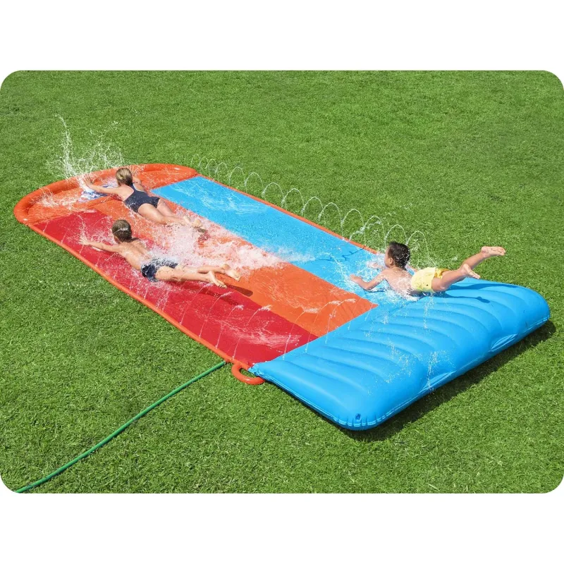 Colorful 3-person water slide 488 cm for kids Bestway 52479