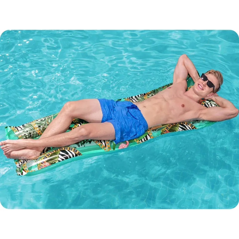 Jungle swimming airbed made from durable material, perfect for holidays