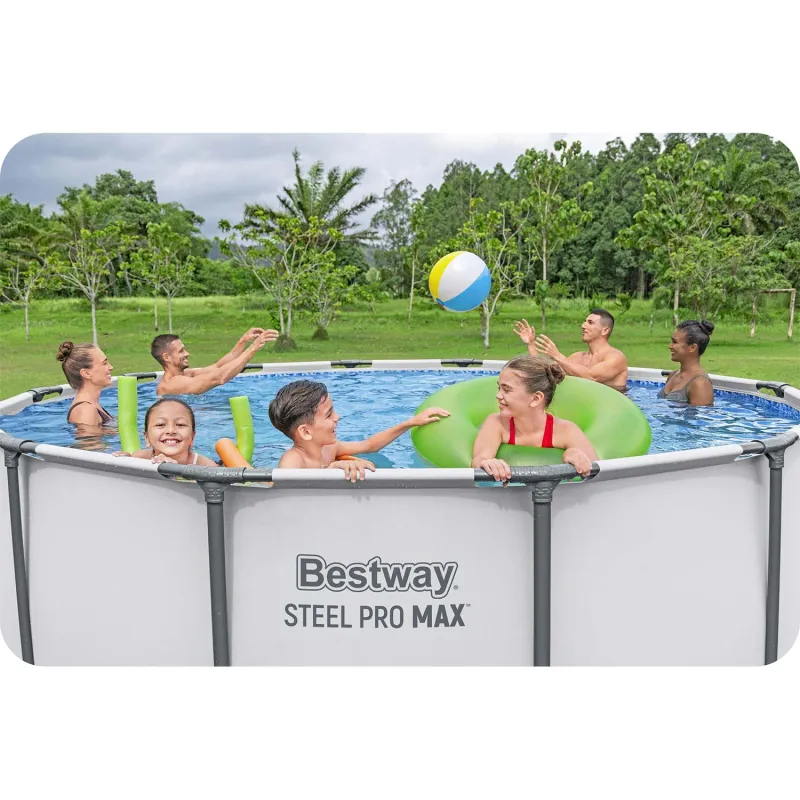 396 x 122 cm frame pool in blue, perfect for summer fun in the garden