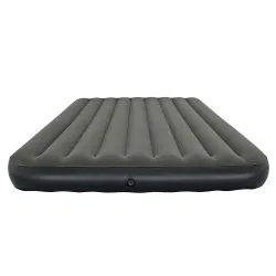 Blue inflatable airbed 203x152x25 cm ideal for home use