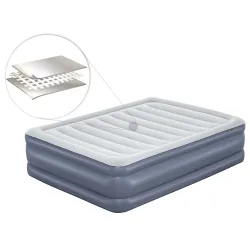Inflatable airbed with built-in pump, easy to use and transport