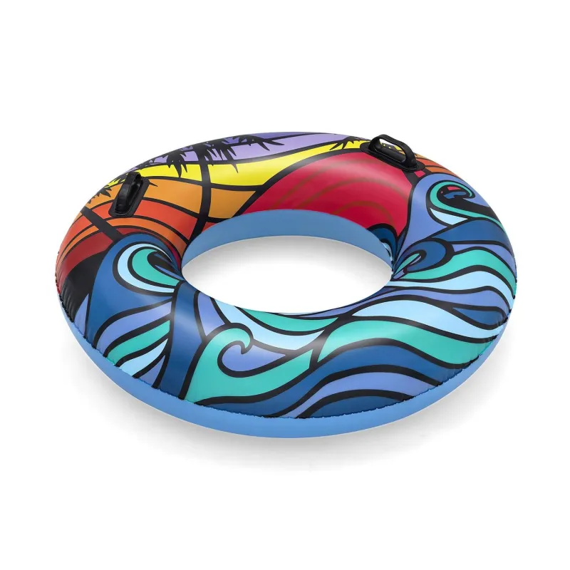 Durable blue swim ring, perfect for kids to enjoy in the water