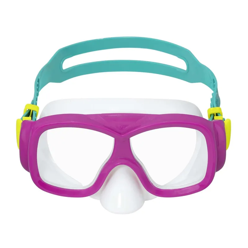 Comfortable swimming mask in pink and turquoise, great for holidays