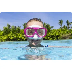 Swimming mask, pink and turquoise, perfect for kids at the beach