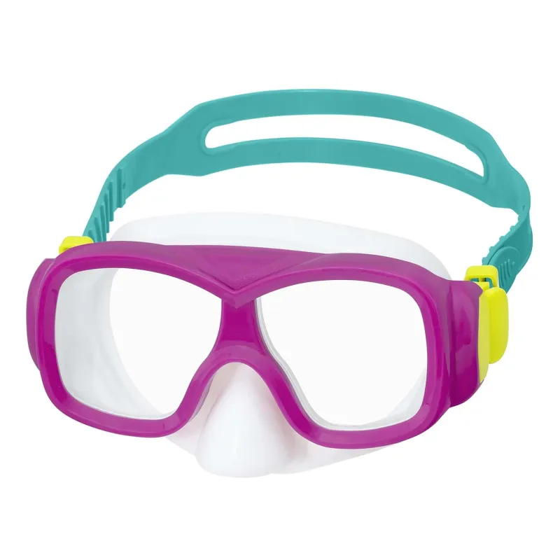 Swimming mask, pink and turquoise, perfect for summer adventures