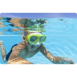 Stylish green-blue swimming mask, perfect for the pool