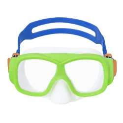 High-quality swimming mask with green-blue design, ideal for kids