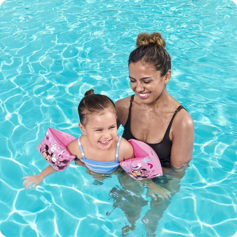 Minnie swim armbands, great for kids learning to swim in the water