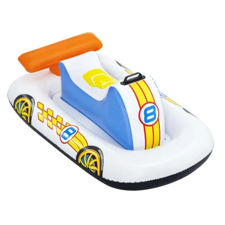 Inflatable racing car pontoon for kids, perfect for water play and fun