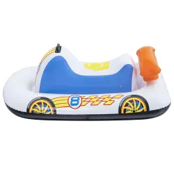 Perfect for garden or pool, inflatable racing car pontoon for kids