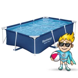 Durable steel frame pool, 259 x 170 x 61 cm for long-lasting use