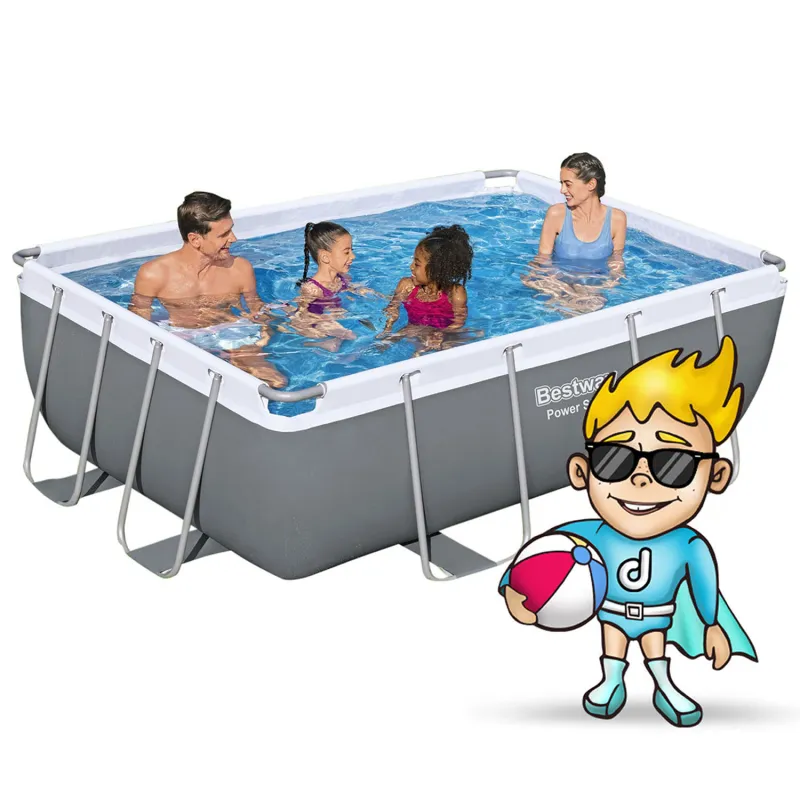 Heated garden frame pool 282 x 196 x 84 cm Bestway 56629N for family fun