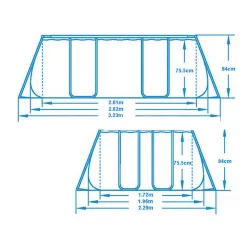 Garden frame pool 282 x 196 x 84 cm with play set Bestway 56629N