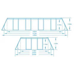 Great choice 412x201x122cm 17in1 frame pool for hot summer days