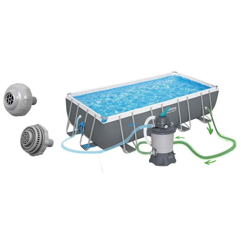 Family-friendly garden frame pool 549x274x122cm 17-in-1
