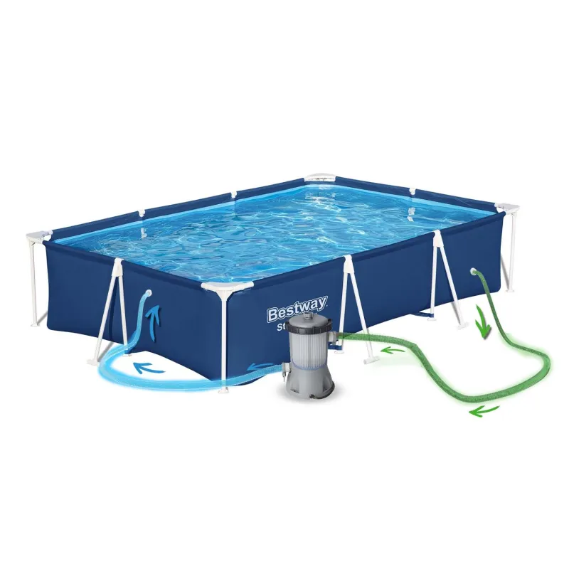 Frame pool for garden, perfect for kids' fun, dimensions 300 x 201 x 66 cm