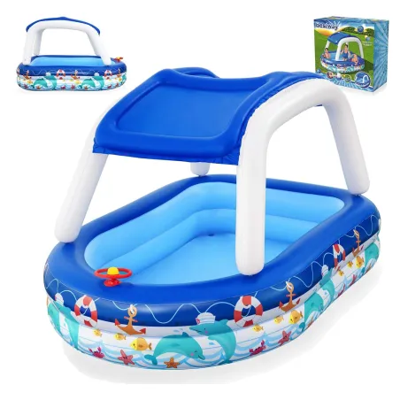 Inflatable children's pool with canopy 213 x 155 x 132 cm, perfect for summer fun