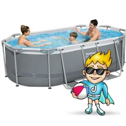 Blue garden frame pool 305 x 200 x 84 cm, perfect for summer days in the backyard